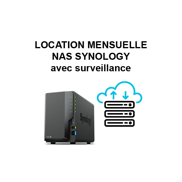 Location mensuelle NAS SYNOLOGY DS224+  avec sauvegarde cloud et surveillance de votre NAS