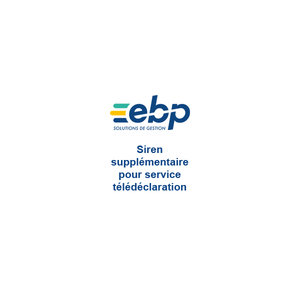 EBP Siren supplémentaire pour EBP Service télédéclaration